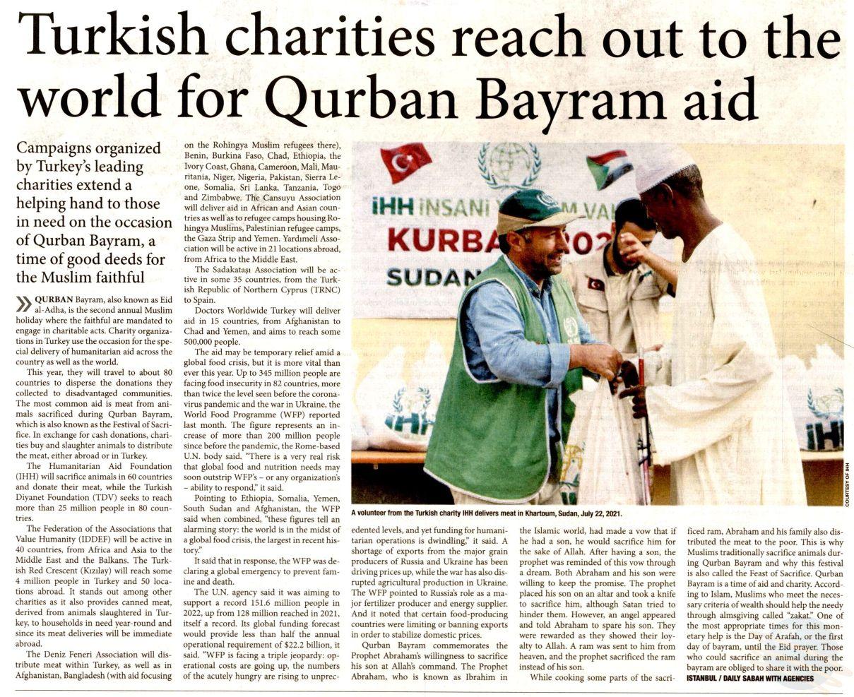 Daily Sabah / Turkish Charities Reach Out To The World Qurban Bayram Aid
