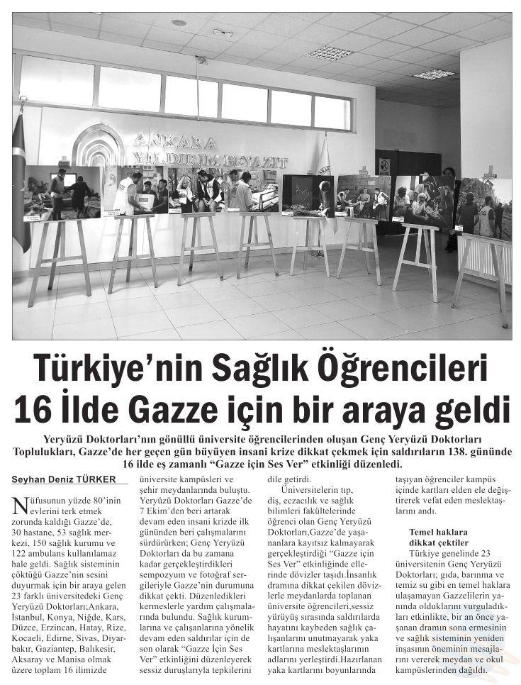 Hürses / Türkiye’nin Sağlık Öğrencileri 16 İlde Gazze İçin Bir Araya Geldi