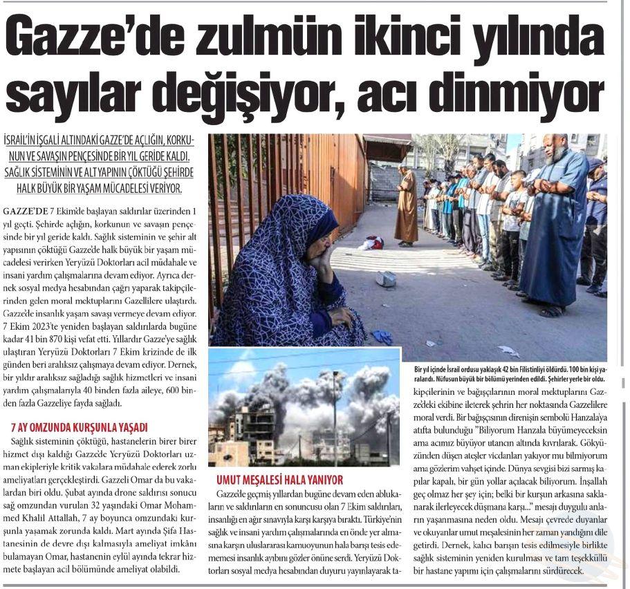 Yeni Asya / Gazze’de zulmün ikinci yılında sayılar değişiyor, acı dinmiyor